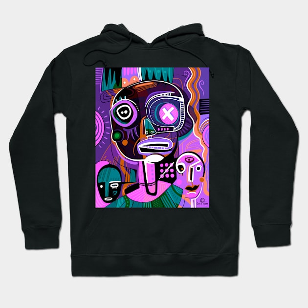 Abstract face Hoodie by Daria Kusto
